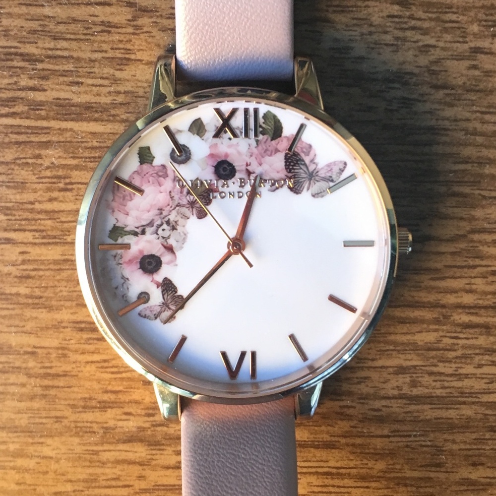 Olivia Burton Vegan Rose Gold Floral Watch